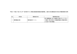 平成27年度「省エネルギー型代替フロン等排出削減技術実証支援事業