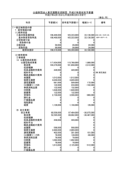 公益財団法人東芝国際交流財団 平成27年度収支予算書