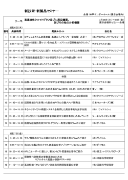 新技術・新製品セミナープログラム