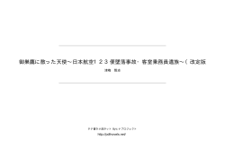 御巣鷹に散った天使∼日本航空123便墜落事故