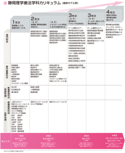 静岡理学療法学科カリキュラム（履修モデル例）(PDF : 150.7 KB)