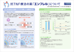 抗TNF療法は関節リウマチの新しい治療法です 馴