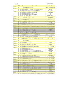 2月3日 現在 時 間 予 定 1日(日) 8:30 ホワイトバトル2015 12