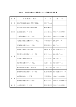 役員名簿 - 国立特殊教育総合研究所