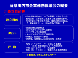 薩摩川内市企業連携協議会の概要 （通称：SSビジネスサミット）