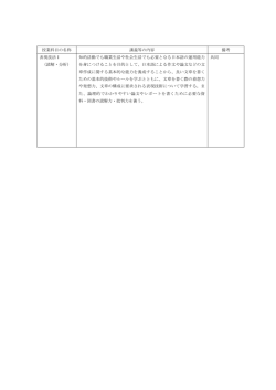表現技法I（読解・分析）