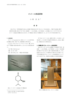 メントール結晶調査