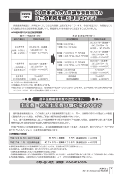 出産費・家族出産費の額が変わります