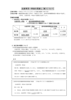 資料6 出産育児一時金の見直し(案)について(PDF:215KB)