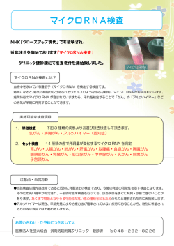 マイクロRNA検査