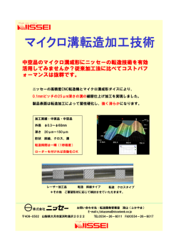 マイクロ転造加工 [PDF形式：244KB]