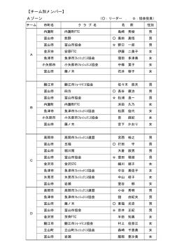 Aゾーン 【チーム別メンバー】