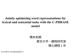 Jointly optimizing word representations for lexical and sentential