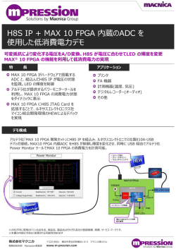 H8S IP + MAX 10 FPGA 内蔵のADC を 使用した低消費電力デモ H8S