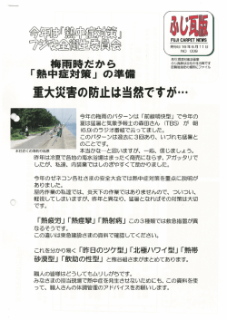重大災害の防止は当然ですが川
