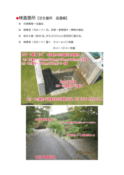 検査箇所【芝生墓所 返還編】