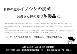 自然の恵みイノシシの皮が