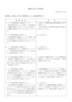 質問に対する回答書
