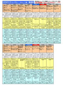 株式会社ニューメディア函館センター 0138－34－2525 9月NCV