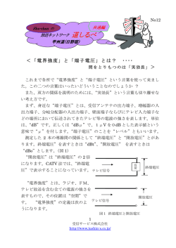 ＜「電界強度」と「端子電圧」とは？ ・・・・