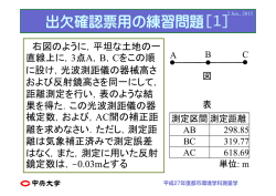 出欠確認票用の練習問題[1] - 中央大学都市環境学科測量学