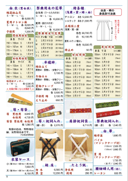 半襦袢 衣装ケース 白 帯 腰紐婦人用（白） たとう紙 胡 床 笏・笏袋 笏