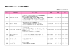 若狭町ふるさとウエディング応援事業協賛店