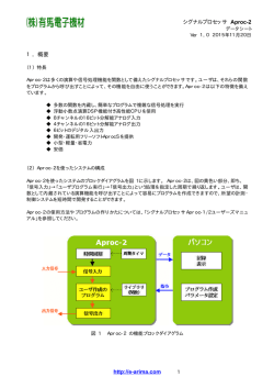 http://e-arima.com シグナルプロセッサ Aproc
