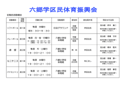 六郷学区民体育振興会