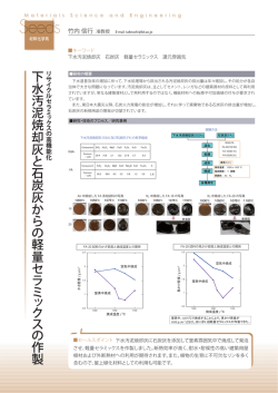 下水汚泥焼却灰と石炭灰からの軽量セラミックスの作製