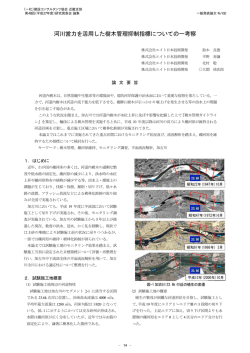 河川営力を活用した樹木管理抑制指標についての一考察