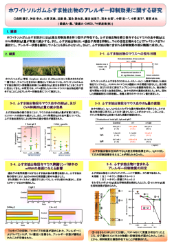 ホワイトソルガムふすま抽出物のアレルギー抑制効果に関する研究