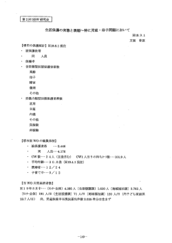 生活保護の実態と課題～特に児童問題において