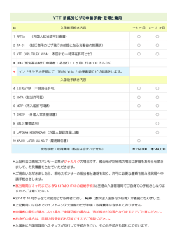 許可書（VTT)の取得代行