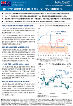 利下げの可能性を示唆したニュージーランド準備銀行