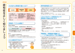 認知症を正しく知りましょう
