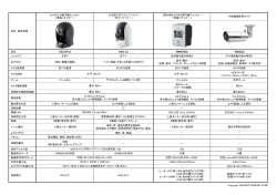 4機種の比較表