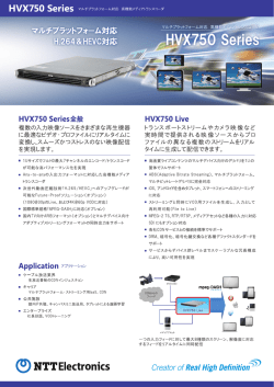 マルチプラットフォーム対応高機能メディアトランスコーダ HVX750シリーズ