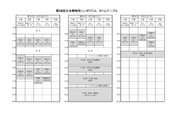 第36回日本熱物性シンポジウム タイムテーブル