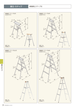 鉄製脚立 ステップ付