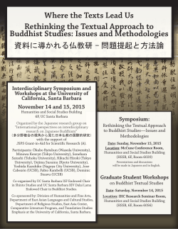 Issues and Methodologies - Department of East Asian Languages