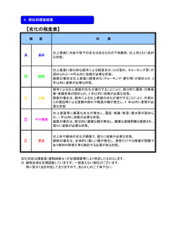 【劣化の程度表】 A B C E