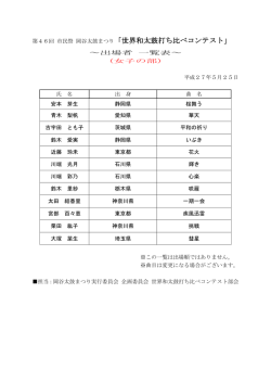 女子一人打ちの部 - 岡谷太鼓まつり