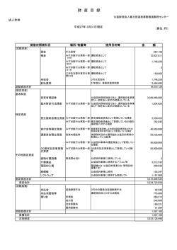 財 産 目 録 - 暴力団追放運動推進都民センター