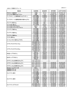 JANコード表示削除品 出荷スケジュール 50音順一覧