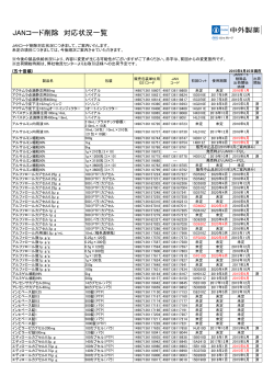 JANコード削除 対応状況一覧