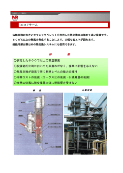 エコノサーム 安定した600℃以上の高温熱風 設備老朽化時においても