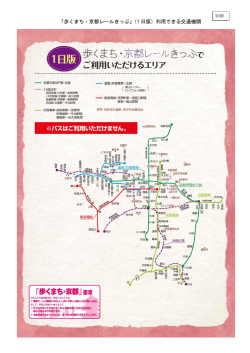「歩くまち・京都レールきっぷ」（1 日版）利用できる交通機関