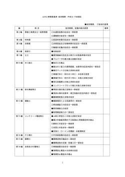 土木工事積算基準 改定概要（平成27年度版） 改定概要、 記述の変更