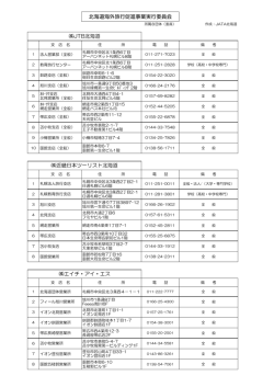 北海道海外旅行促進事業実行委員会 近畿日本ツーリスト北海道 JTB